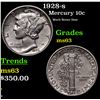 Image 1 : 1928-s Mercury Dime 10c Grades Select Unc