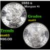 Image 1 : 1881-s Morgan Dollar $1 Grades Select Unc