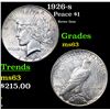 Image 1 : 1926-s Peace Dollar $1 Grades Select Unc