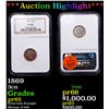 Image 1 : Proof ***Auction Highlight*** NGC 1869 Three Cent Silver 3cs Graded pr65 By NGC (fc)