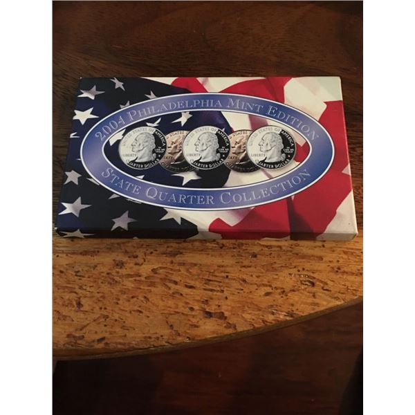 2004 State Quarters Gold Edition, 5 Coins Inside!