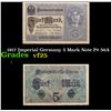 Image 1 : 1917 Imperial Germany 5 Mark Note P# 56A Grades vf+