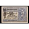 Image 2 : 1917 Imperial Germany 5 Mark Note P# 56A Grades vf+