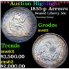 Image 1 : ***Auction Highlight*** 1865-p Seated Half Dollar 50c Grades Select Unc (fc)