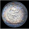 Image 2 : ***Auction Highlight*** 1865-p Seated Half Dollar 50c Grades Select Unc (fc)