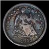 Image 2 : 1853 No Arrows Seated Liberty Half Dime 1/2 10c Graded f15 details BY SEGS