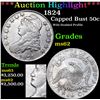 Image 1 : ***Auction Highlight*** 1824 Capped Bust Half Dollar 50c Grades Select Unc (fc)