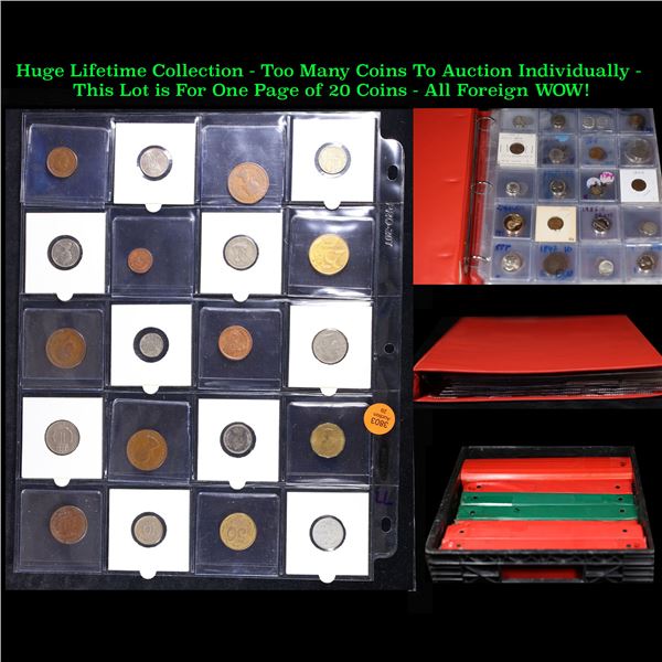 Huge Liifetime Collection - Too Many Coins To Auction Individually - This Lot is For One Page of 20 