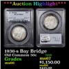 Image 1 : ***Auction Highlight*** PCGS 1936-s Bay Bridge Old Commem Half Dollar 50c Graded ms66 By PCGS (fc)