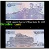 Image 1 : 1992 Upper Korea 5 Won Note P# 40B Grades Gem CU