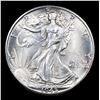 Image 2 : 1945-d Walking Liberty Half Dollar 50c Grades Choice Unc