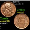 Image 1 : 1937-s Lincoln Cent 1c Grades GEM+ Unc RD