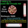 Image 1 : Shotgun Lincoln 1c roll, 1959-p 50 pcs Steel-Strong Wrapper.