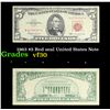 Image 1 : 1963 $5 Red seal United States Note Grades vf++