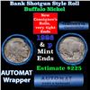 Image 1 : Buffalo Nickel Shotgun Roll in Old Bank Style 'Abbott Coin Counter & Automat' Wrapper 1926 & p Mint 