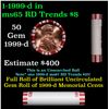 Image 1 : Shotgun Lincoln 1c roll, 1999-d 50 pcs Steel-Strong Wrapper.