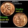 Image 1 : 1954-s Lincoln Cent 1c Grades GEM++ Unc RD