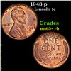 Image 1 : 1948-p Lincoln Cent 1c Grades Gem+ Unc RB