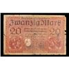 Image 3 : 1918 Imperial germany 20 Mark Note P# 57 Grades f+