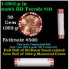 Image 1 : Shotgun Lincoln 1c roll, 1992-d 50 pcs Steel-Strong Wrapper.