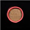 Image 3 : Mixed small cents 1c orig shotgun roll, Wheat Cent, 1901 Indian Cent other end, Coca Cola Brandt Wra