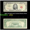 1963 $5 Red seal United States Note Grades vf+