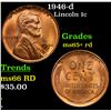 Image 1 : 1946-d Lincoln Cent 1c Grades Gem+ Unc RD