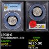 Image 1 : PCGS 1936-d Washington Quarter 25c Graded au58 By PCGS