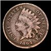 Image 2 : 1864 cn Indian Cent 1c Grades vf+