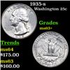 Image 1 : 1935-s Washington Quarter 25c Grades Select+ Unc