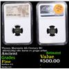 Image 1 : NGC Thrace, Maroneia 4th Century BC AE14(3.56g) obv horse rv grape arbor Graded Fine By NGC