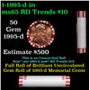 Image 1 : Shotgun Lincoln 1c roll, 1995-d 50 pcs Steel-Strong Wrapper.