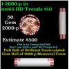 Image 1 : Shotgun Lincoln 1c roll, 2000-p 50 pcs Steel-Strong Wrapper.