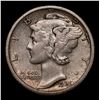 Image 2 : 1925-s Mercury Dime 10c Grades vf++