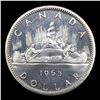 Image 3 : 1965 Small Beads, Pointed 5 Canada Dollar $1 Grades GEM Unc PL