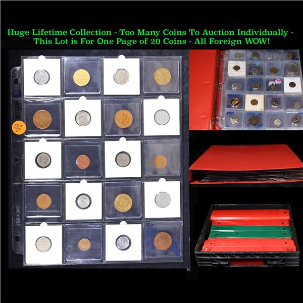 Huge Liifetime Collection - Too Many Coins To Auction Individually - This Lot is For One Page of 20 