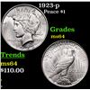 Image 1 : 1923-p Peace Dollar $1 Grades Choice Unc