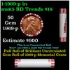 Image 1 : Shotgun Lincoln 1c roll, 1969-p 50 pcs Steel-Strong Wrapper.