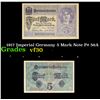 Image 1 : 1917 Imperial Germany 5 Mark Note P# 56A Grades vf++