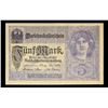 Image 2 : 1917 Imperial Germany 5 Mark Note P# 56A Grades vf++