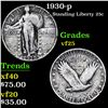 Image 1 : 1930-p Standing Liberty Quarter 25c Grades vf+