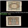 Image 1 : 1920 Weimar Germany 100 Mark Note P# 69A Grades f+