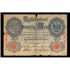 Image 2 : 1914 Imperial Germany 20 mark Note P# 46B Grades f details