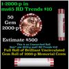 Image 1 : Shotgun Lincoln 1c roll,2000-p 50 pcs Steel-Strong Wrapper.