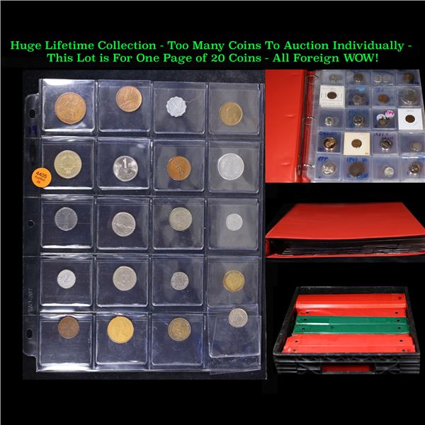 Huge Liifetime Collection - Too Many Coins To Auction Individually - This Lot is For One Page of 20 