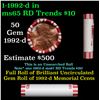 Image 1 : Shotgun Lincoln 1c roll, 1992-d 50 pcs Steel-Strong Wrapper.