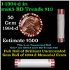 Image 1 : Shotgun Lincoln 1c roll, 1994-d 50 pcs Steel-Strong Wrapper.