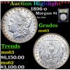 Image 1 : ***Auction Highlight*** 1896-o Morgan Dollar $1 Graded Select Unc By USCG (fc)