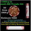 Image 1 : Shotgun Lincoln 1c roll, 1969-p 50 pcs Steel-Strong Wrapper.