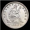 Image 2 : ***Auction Highlight*** 1853 arrow & rays Seated Liberty Quarter 25c Graded ms63+ By SEGS (fc)